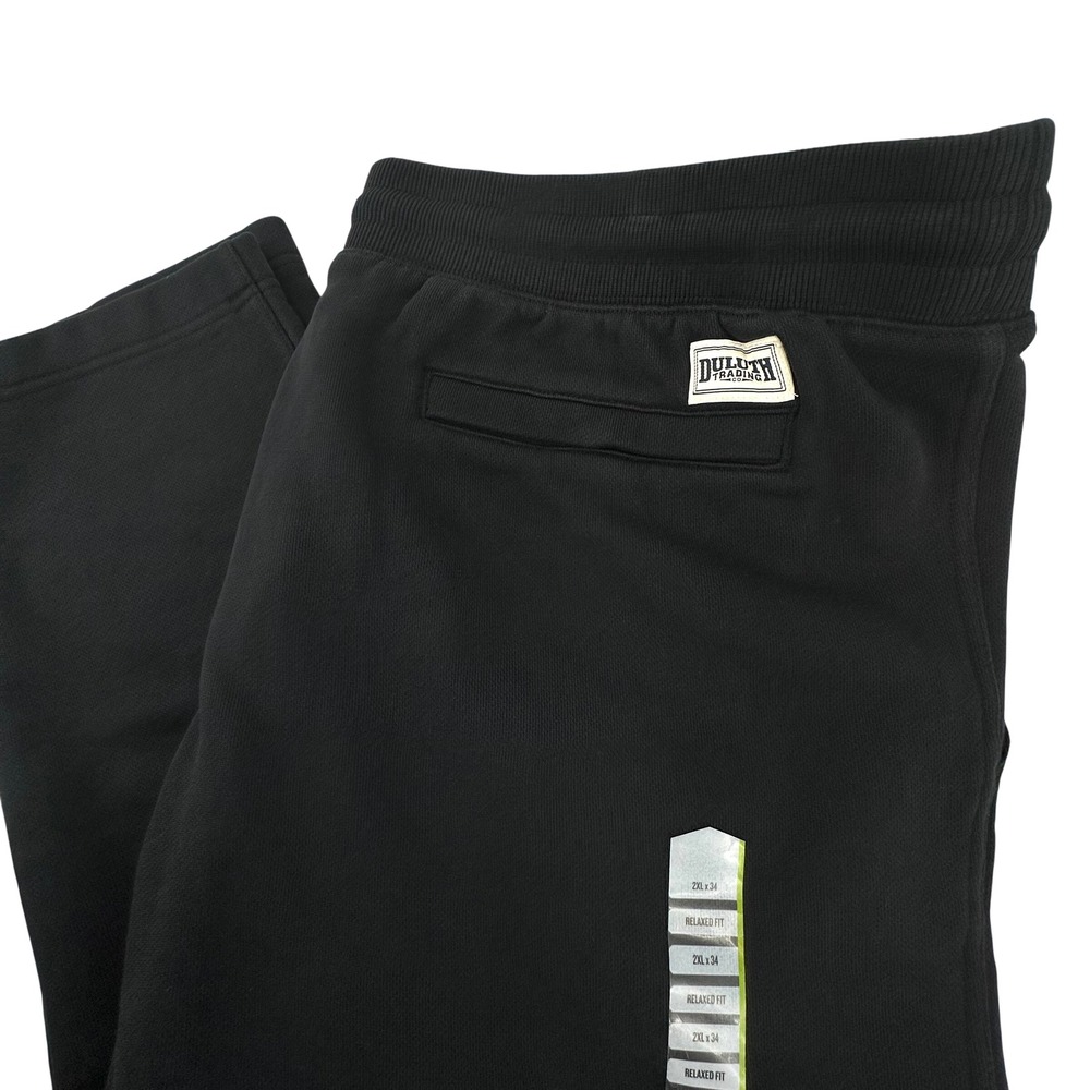 Duluth Trading Co Mens Souped-Up Sweats Tapered Sweatpants Black 2XL x 34 30379
